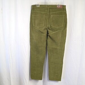 Madewell Womens sz 31 T Corduroy Pants Green Classic Straight Jean Casual Boho
